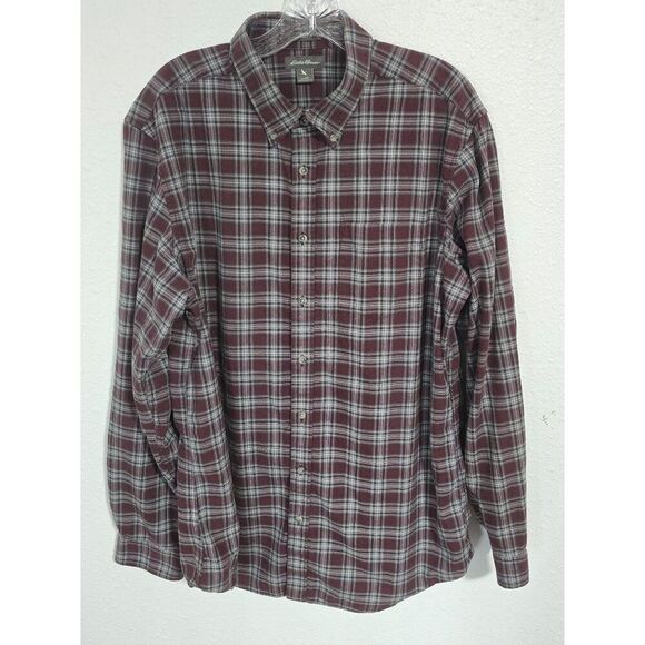 Eddie Bauer Mens Plaid Button Down Long Sleeve Shirt Relaxed Mens Large Tall - Picture 1 of 5